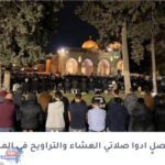 25000 مصلٍ ادوا صلاتي العشاء والتراويح في المسجد الأقصى