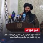 مقتل محمد مزمل حاكم طالبان إثر انفجار في مزار الشريف