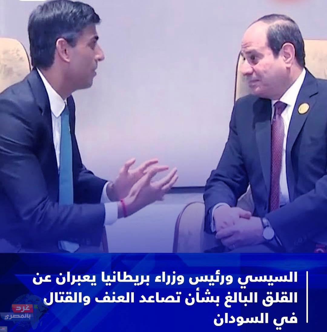 السيسي يتلقي اتصالاً هاتفيا من رئيس وزراء المملكة المتحدة