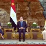 الرئيس السيسي والسيدة انتصار يرحبان بـ جيل بايدن في قصر الاتحادية 