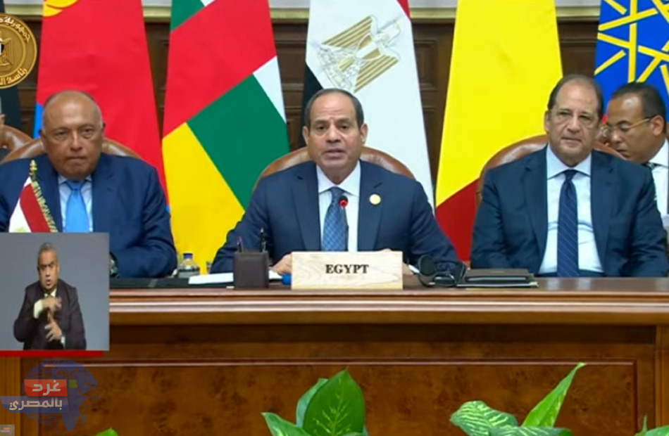 الرئيس السيسي يعلن البيان الختامي لقمة دول جوار السودان
