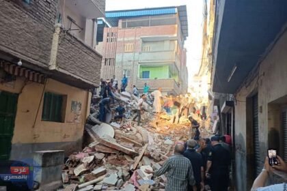 انهيار منزل من 3 طوابق و 4 ضحايا تحت الأنقاض في المنوفية