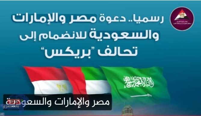 رسميا ..تحالف بريكس يدعو مصر والسعودية إلى عضويته