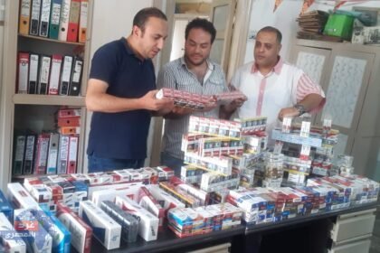 ضبط 1000 علبة سجائر مخزنة لحجبها عن السوق