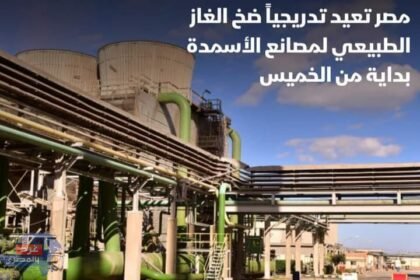 مصر تعيد تدريجيا ضخ الغاز الطبيعي لمصانع الأسمدة.. غدا الخميس
