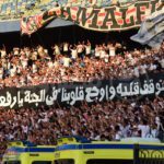 رسائل جمهور الزمالك لأحمد رفعت اثناء المباراة امام الإسماعيلي ببطولة الدوري المصري