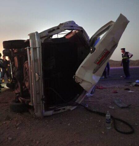  مصرع وإصابة 16 شخصًا في انقلاب سيارة ميكروباص بـ قنا