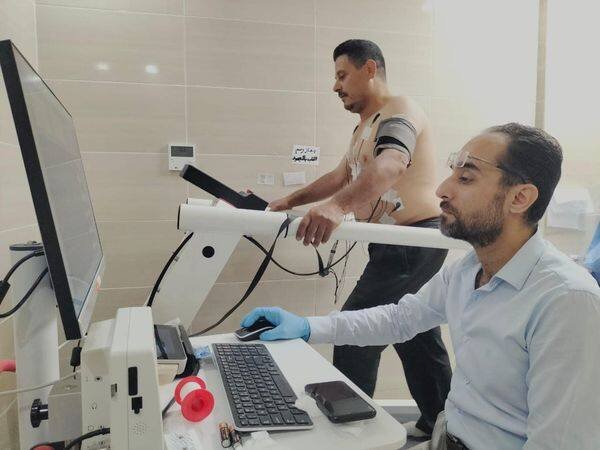 بدء تشغيل جهاز رسم القلب بالمجهود بمستشفى دمياط العام