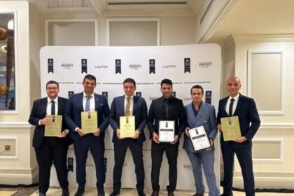 حصول شركة ند الشبا علي جائزتي افضل تصميم تجاري بالشرق الأوسط وأفريقيا Arabian propriety award African property aword