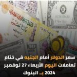 سعر الدولار أمام الجنيه في ختام تعاملات اليوم الأربعاء 27 نوفمبر 2024