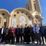 زيارة قيادات مدينة دمياط الجديدة كنيسة العذراء مريم والبابا كيرلس عمود الدين