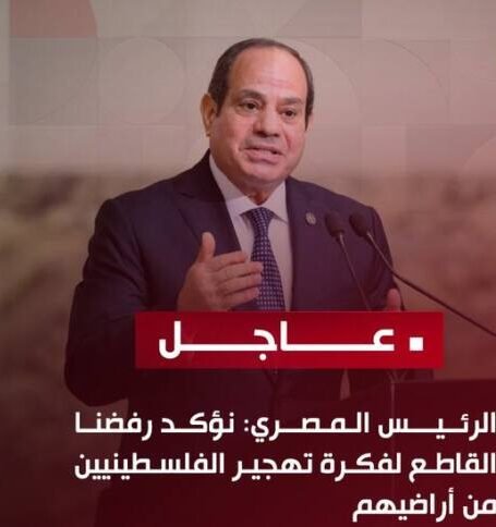 مصر تؤكد دعمها الثابت لفلسطين وحل الدولتين في مواجهة تهجير الفلسطينيين