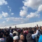 أبناء الدقهلية يشاركون المصريين أمام معبر رفح لتأييد السيسي ورفض تهجير الشعب الفلسطينى