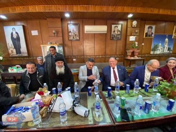 زيارة قيادات مدينة دمياط الجديدة كنيسة العذراء مريم والبابا كيرلس عمود الدين