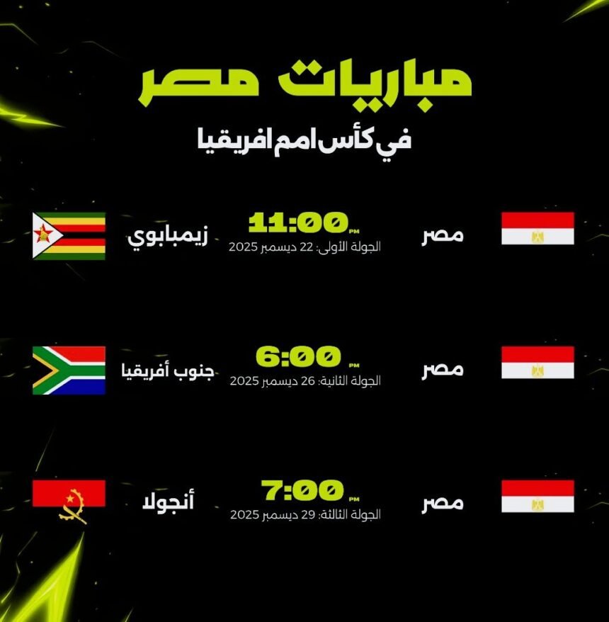 مشوار تحقيق النجمة الثامنة يبدأ هنا! إليكم مواعيد مباريات منتخب مصر في كأس أمم إفريقيا