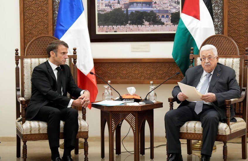 ماكرون: لجنة فرنسية فلسطينية لتعزيز إقامة الدولة الفلسطينية