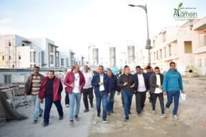 "نائب رئيس الهيئة لقطاع التنمية والإنشاءات يتفقد مشروعات مدينة العلمين الجديدة"