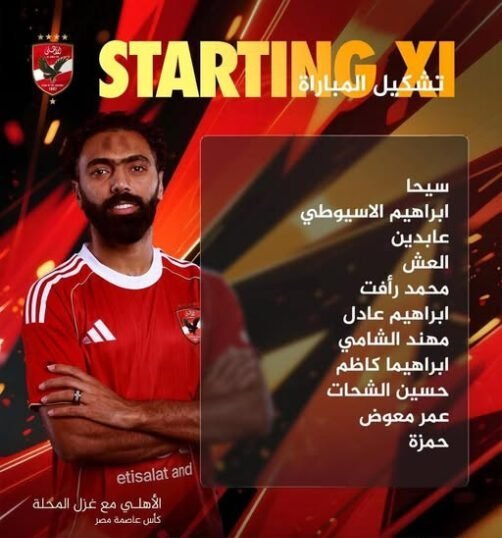 تشكيل الأهلي لمواجهة غزل المحلة في كأس عاصمة مصر