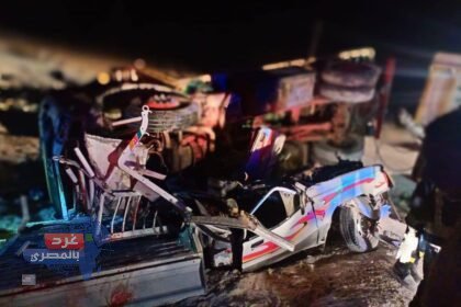 11 وفاة و9 مصابين في حادث تصادم بالطريق الصحراوي الشرقي القديم بالمنيا