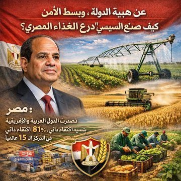 المركز الـ15 عالميًا.. السيسي يصنع "درع الغذاء" المصري بهيبة الدولة وبسط الأمن