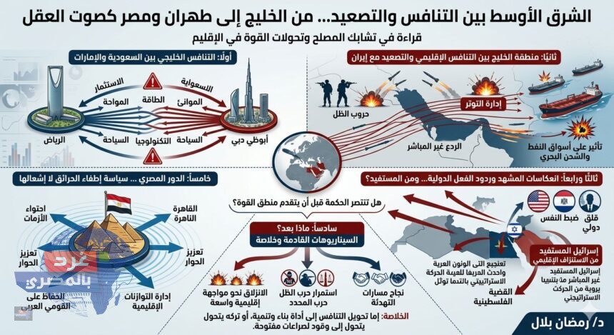 الشرق الأوسط بين التنافس والتصعيد… من الخليج إلى طهران ومصر كصوت العقل الشرق الأوسط بين التنافس والتصعيد