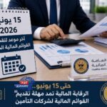 حتى 15 يونيو.. الرقابة المالية تمنح شركات التأمين مهلة جديدة لتقديم القوائم المالية