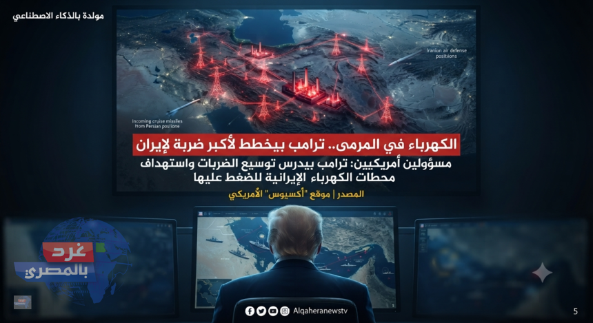 تصعيد مرتقب في الشرق الأوسط: واشنطن تحشد قواتها وترامب يضع "محطات الكهرباء" الإيرانية في مرمى الاستهداف تصعيد مرتقب في الشرق الأوسط: واشنطن تحشد قواتها وترامب يضع "محطات الكهرباء" الإيرانية في مرمى الاستهداف