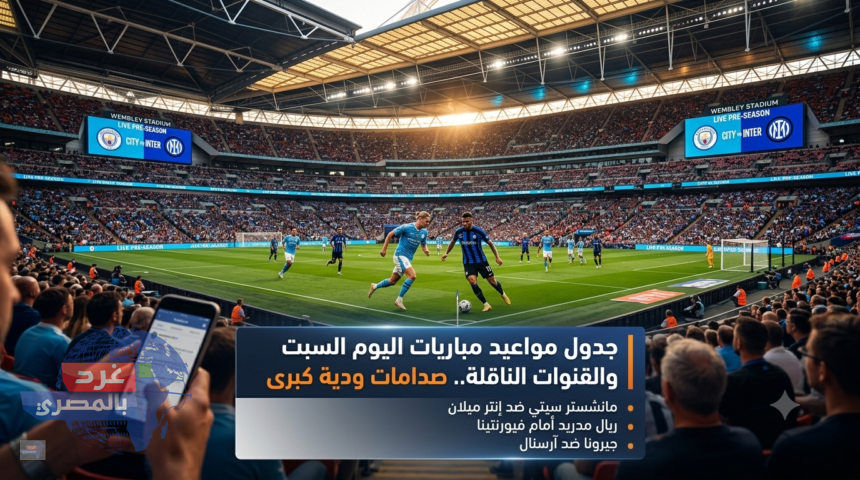 الوديات الأوروبية تشتعل.. تعرف على مواعيد مباريات اليوم السبت 1 أغسطس 2026 والقنوات الناقلة بتوقيت القاهرة جدول مواعيد مباريات اليوم السبت
