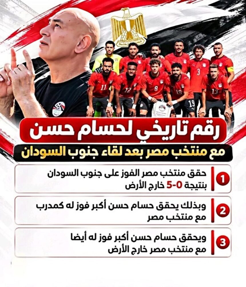 بعد الـ 5-0.. تصريحات حسام حسن بعد مباراة مصر وجنوب السودان بعد الـ 5-0.. تصريحات حسام حسن بعد مباراة مصر وجنوب السودان