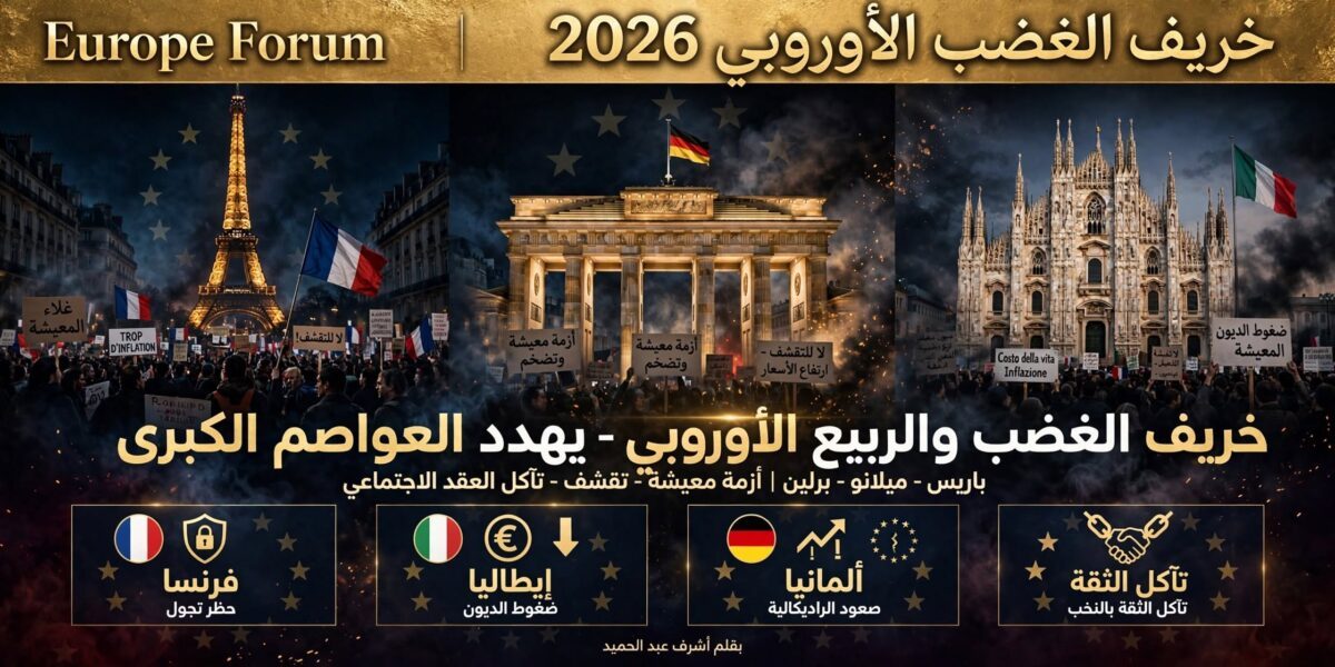 احتجاجات مظاهرات الربيع الأوروبي فرنسا وإيطاليا وألمانيا