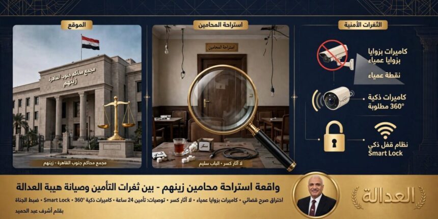 واقعة استراحة محامين «زينهم»: بين ثغرات التأمين وصيانة هيبة العدالة مجمع محاكم جنوب القاهرة في زينهم واستراحة المحامين