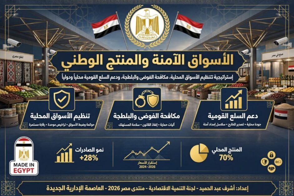 إستراتيجية الأسواق الآمنة ودعم المنتج الوطني بقلم أشرف عبد الحميد على غرد بالمصري